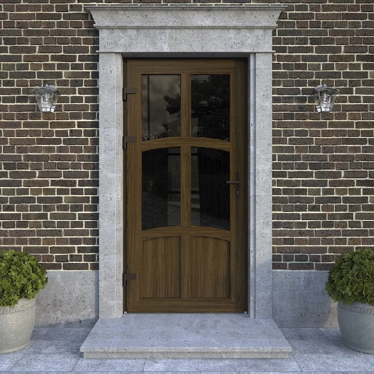 Puerta PVC con cristal orgánico – diseño natural y moderno