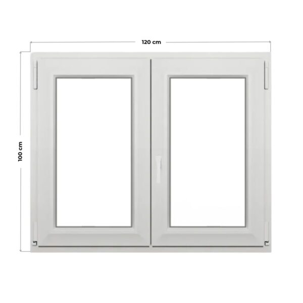 Ventana PVC Oscilobatiente Blanca 120x100 cm