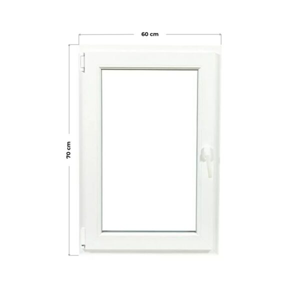 Ventana PVC Oscilobatiente Blanca 60x70 cm