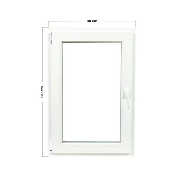 Ventana PVC Oscilobatiente Blanca 80x120 cm
