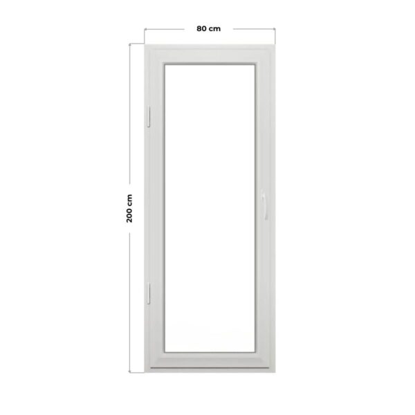 Ventana PVC Oscilobatiente Blanca 80x200 cm