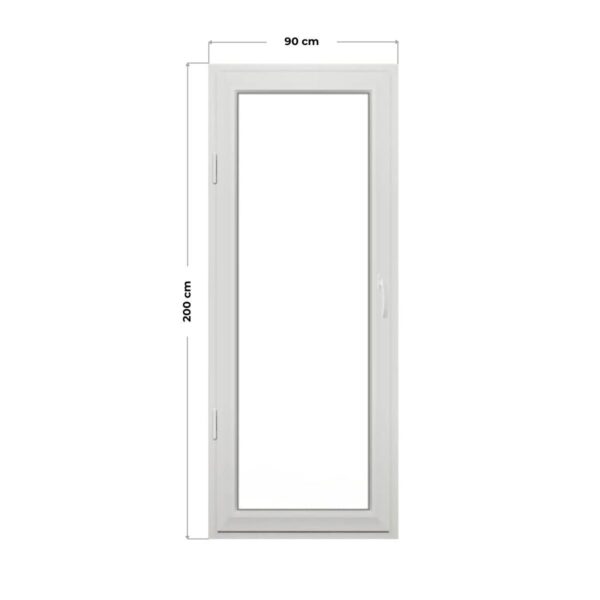 Ventana PVC Oscilobatiente Blanca 90x200 cm